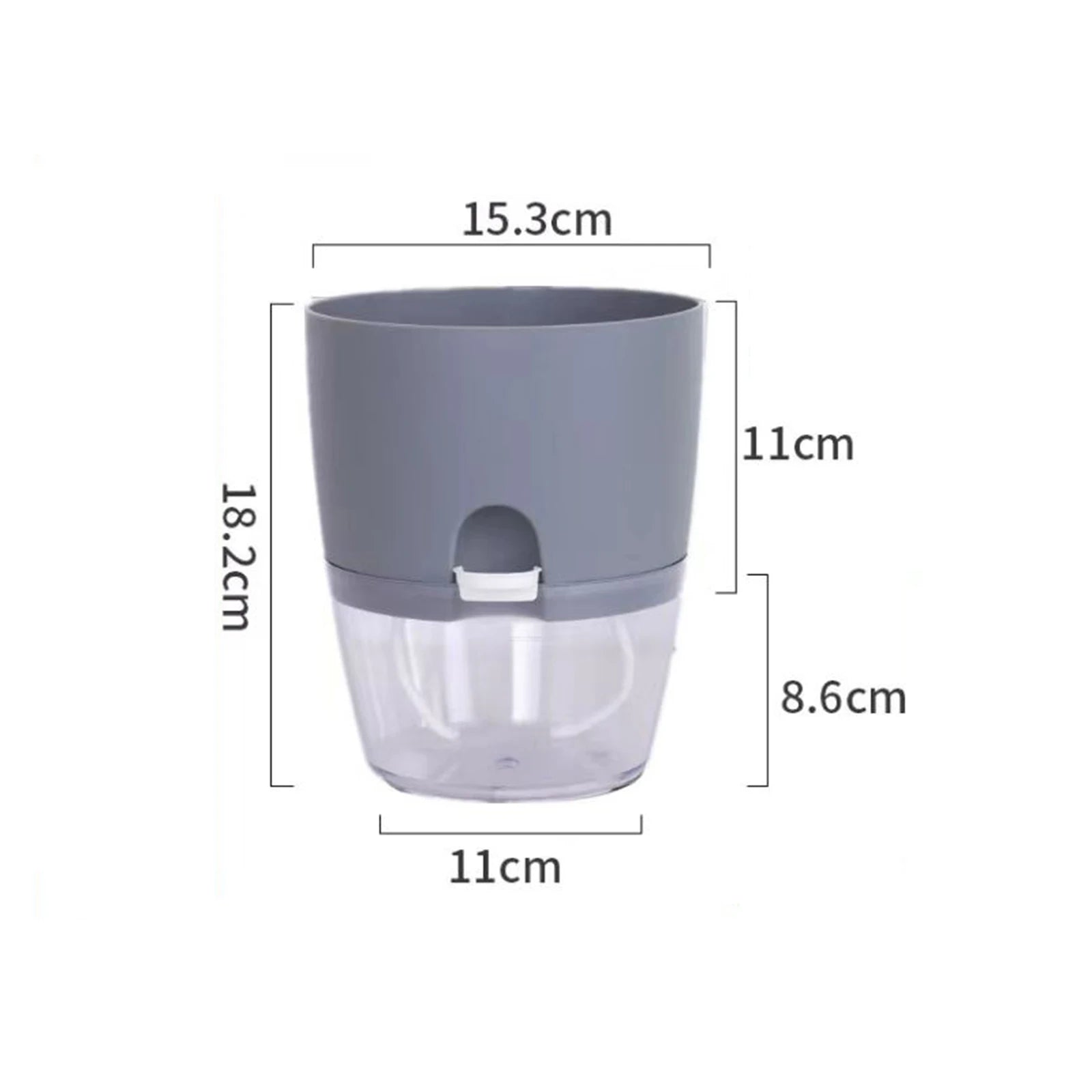 8.2/10.5/15.3/23.5cm Hydroponic Pot Self Watering Flower Pot Liquid Farming Soilless Cultivation Planter Cotton Rope Watering