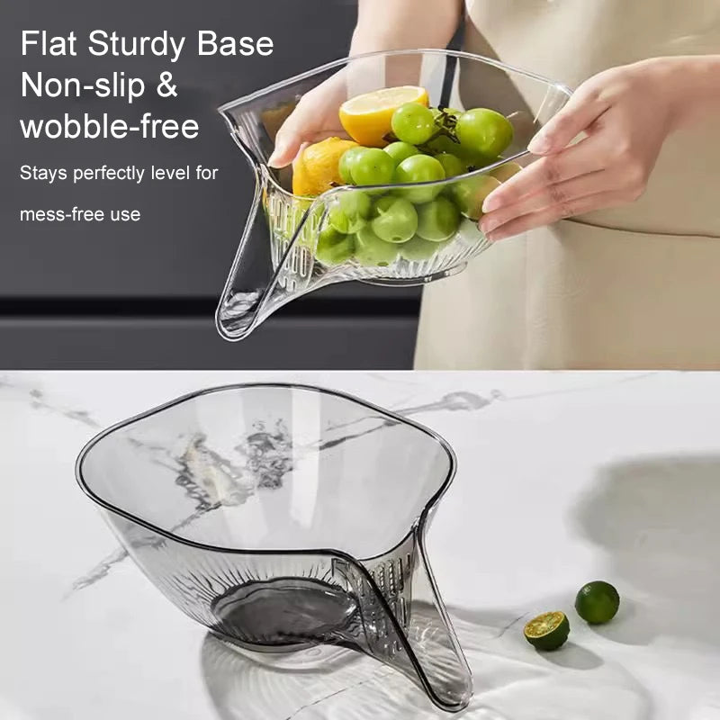 Multifunctional Drain Basket Drain Bowl Household Sink Vegetable Basin Kitchen Washing Fruit Plate Plastic