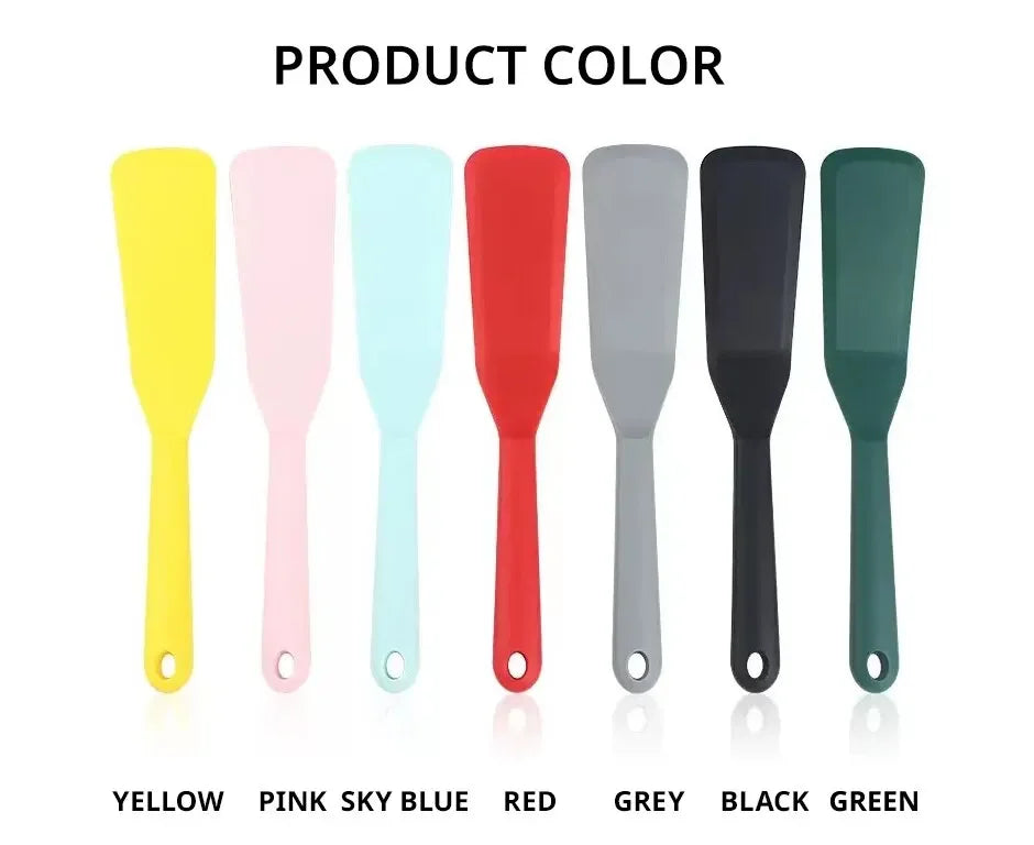 Baking Tools 7 Color Silicone Frying Shovel Non-stick Surface Kitchen Pancake Fried Egg Transfer Shovel Steak Shovel Kitchen