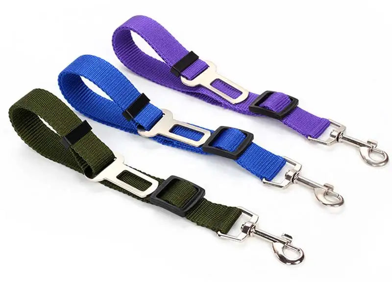 Adjustable Pet Dog Car Seat Belt Pet Seat Vehicle Dog Harness Lead Clip Safety Lever Traction Dog Collars Dog Accessories