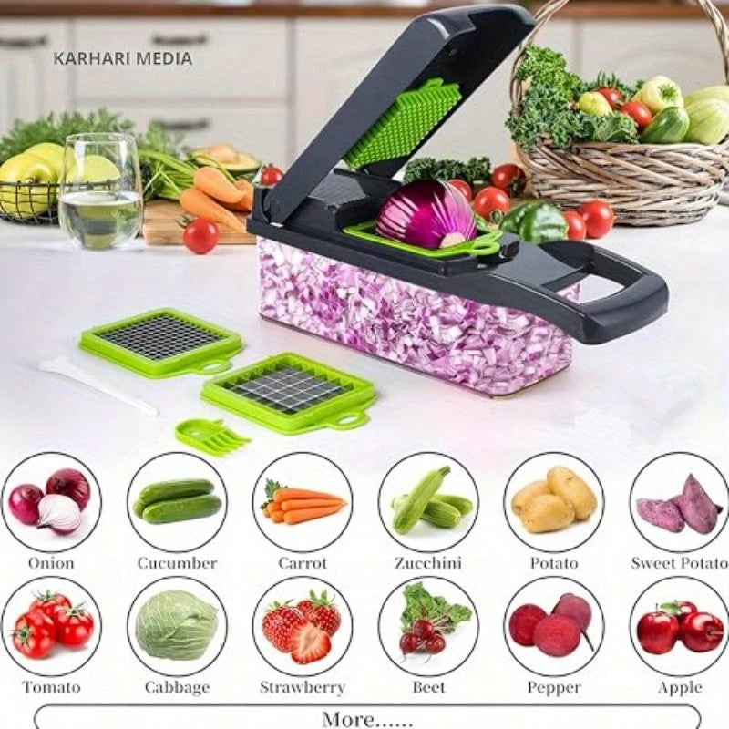Multifunctional Vegetable Chopper Handle Food Grate Food Chopper Vegetable Slicer Dicer Cut Kitchen Items Onion Chopper ﻿