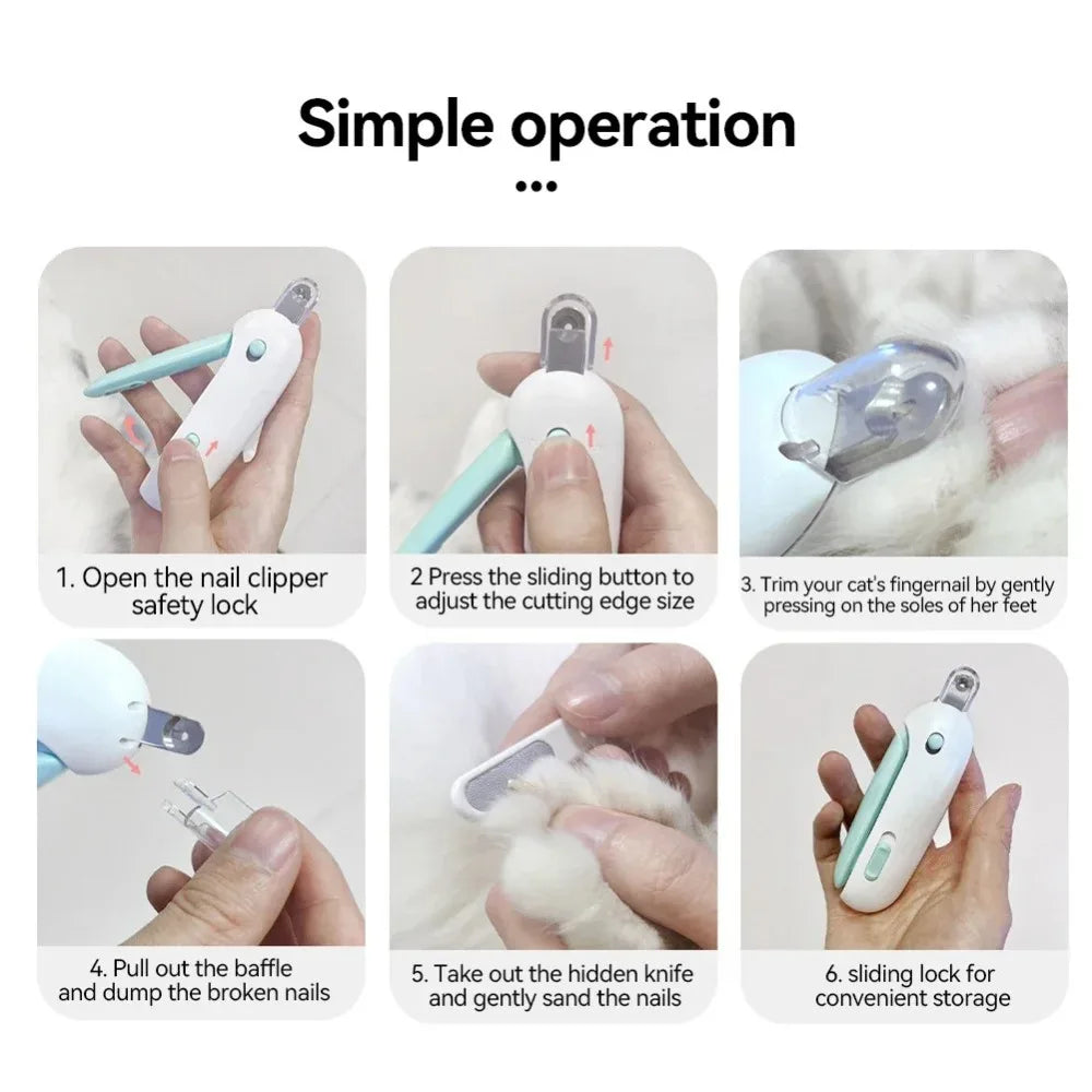 Professional Cat And Dog Nail Clippers Safe Comfortable Pet Nail Trimmer with Adjustable Hole Pet Hair Clippers Pet Care Trim