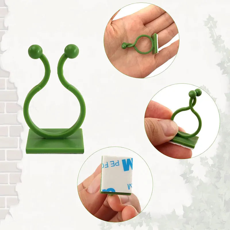 Invisible Wall Rattan Clamp Plant Climbing Wall Self-Adhesive Fixator Self-Adhesive Hook Plant Bracket Sticky Hook Plant Support