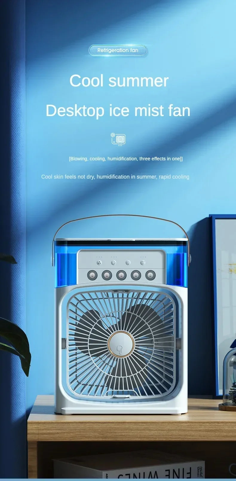 Portable Humidifier  Fan AIr Conditioner Household Small Air Cooler