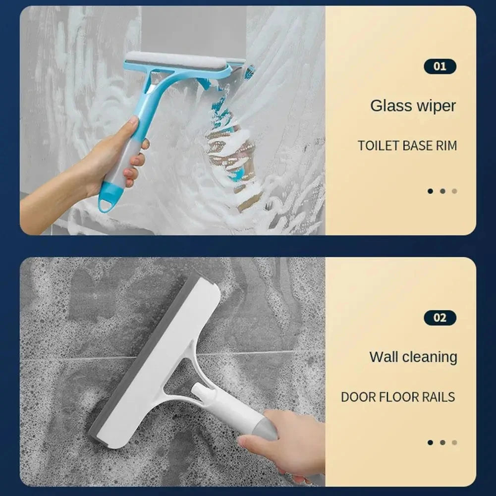 Household Multifunctional Glass Wiper With Watering Can Glass Cleaning Tool 3-In-1 Mirrors Glass Scraper Motorcar Window Scraper