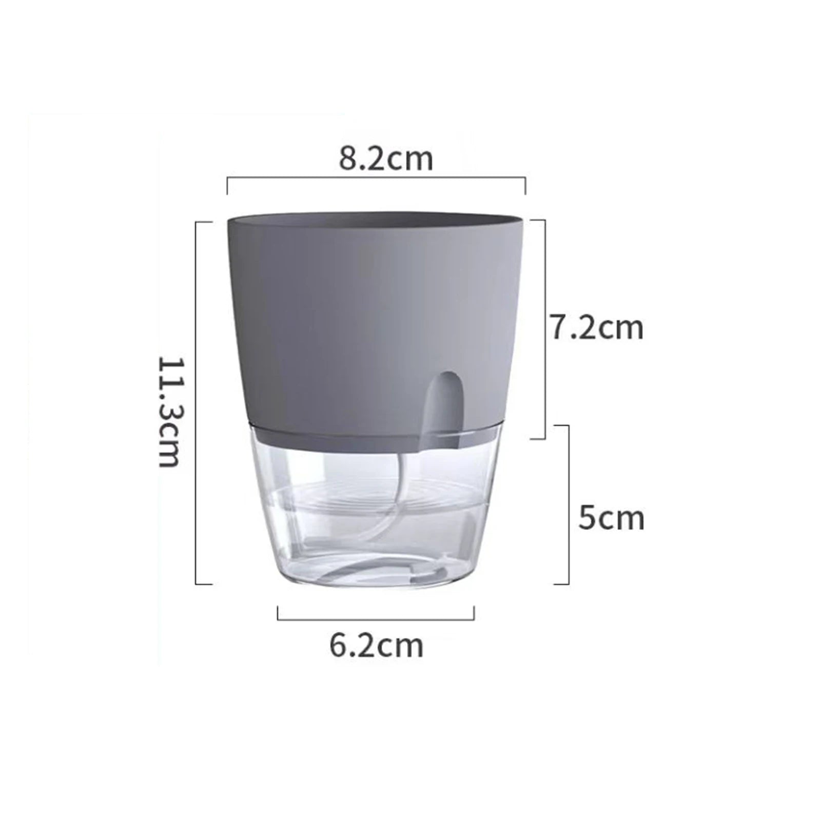 8.2/10.5/15.3/23.5cm Hydroponic Pot Self Watering Flower Pot Liquid Farming Soilless Cultivation Planter Cotton Rope Watering