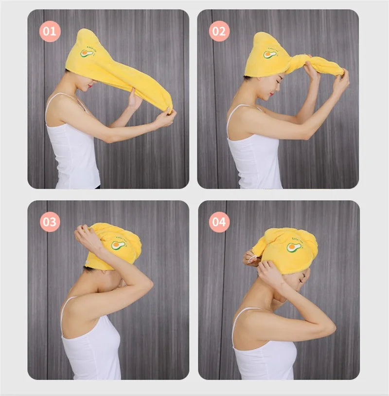 Dry Hair Cap Bath Cap with Water Absorption Fast Dry Hair Towel Being Soft without Falling Hair Super Strong Water Absorption