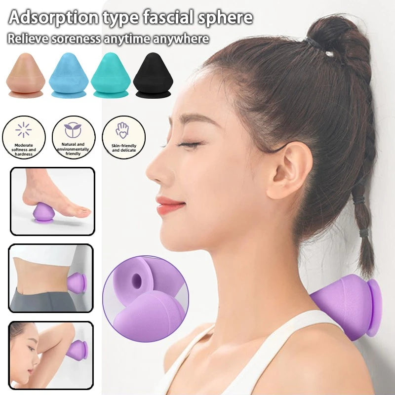 Adsorption Fascia Ball, Massage Cone, Shoulder and Neck, Psoas Muscle Release Tool Neck Whole Body Meridian Points Yoga Ball