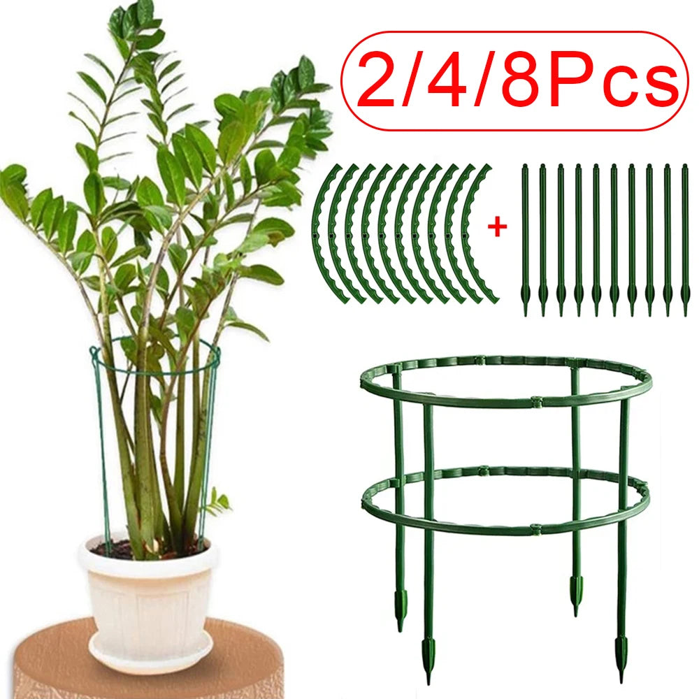 Garden Plant Support Cage Plie Flower Stand Holder Plastic Semicircle Greenhouse Orchard Fixing Rod Gardening Bonsai Tool