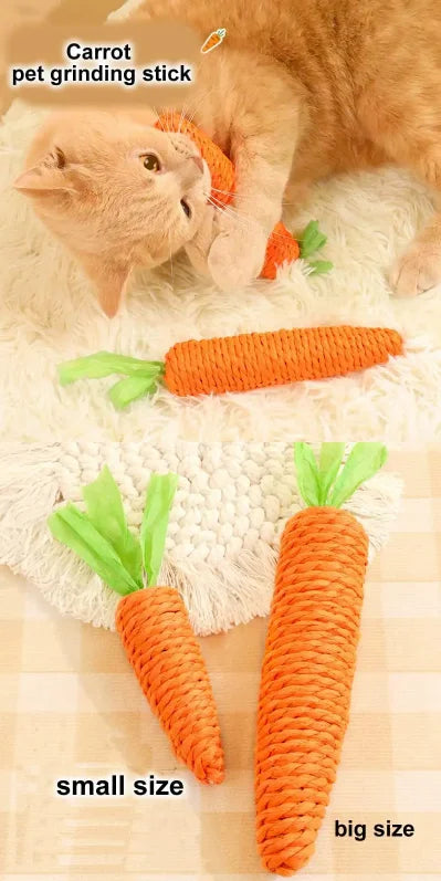 Cat toy carrot grinding stick tear resistant scratch resistant self entertaining toy suitable for cats to play with