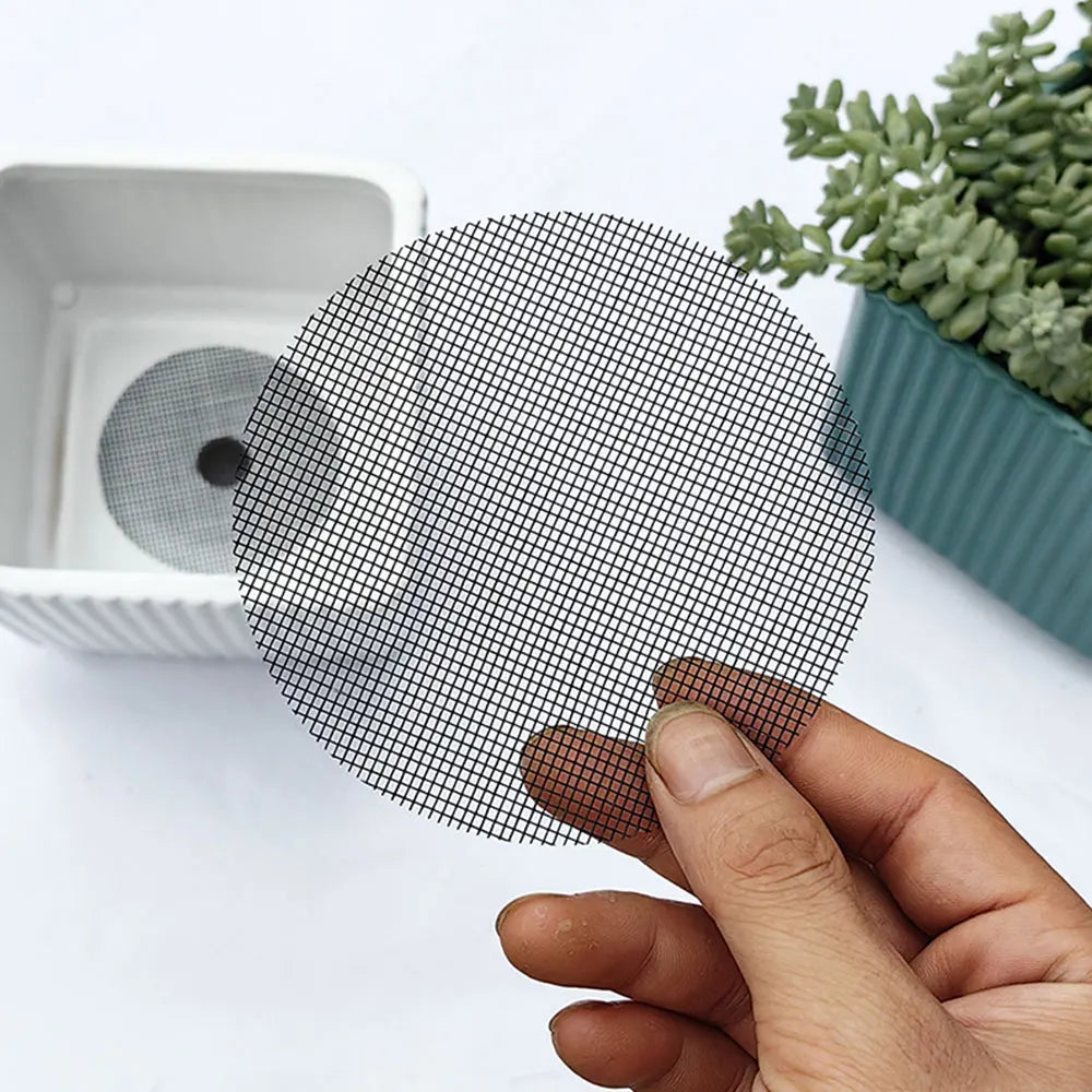 Pot Hole Mesh Pad Mat Grid Round Drainage Hole Screen for Pot Bottom Prevent Soil Loss Anti Bonsai Flower Plant Gardening Tools