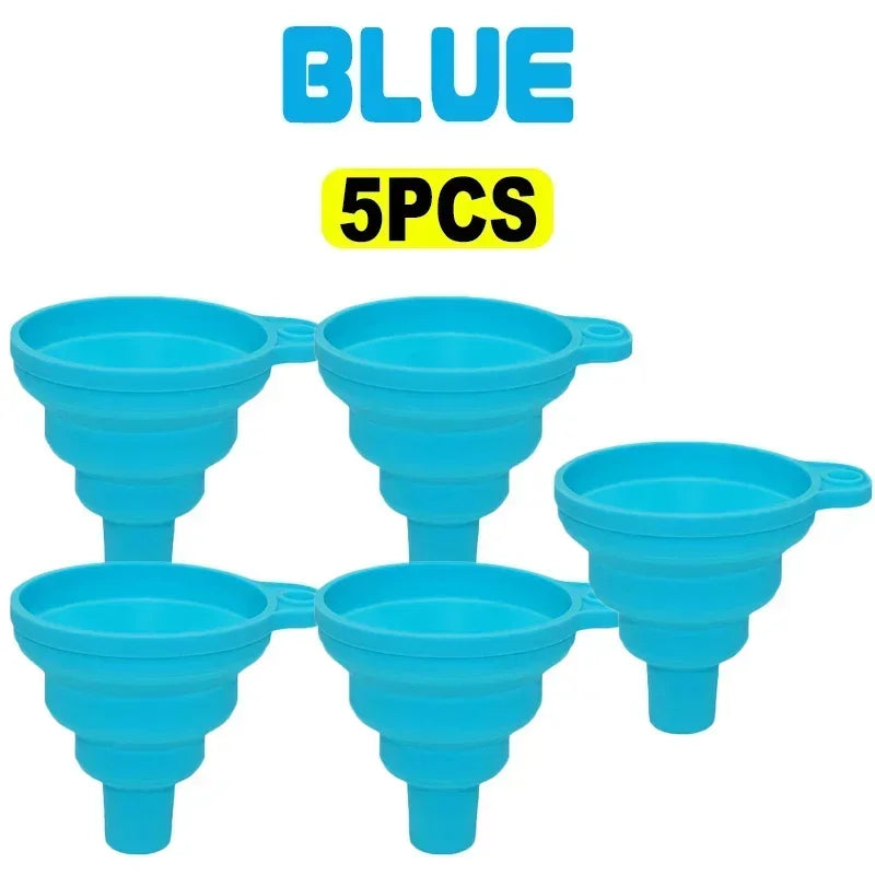 Foldable Silicone Funnel Collapsible Universal Funnels Beer Oil Liquid Hopper Kitchen Cooking Accessories Engine Tools Trechter