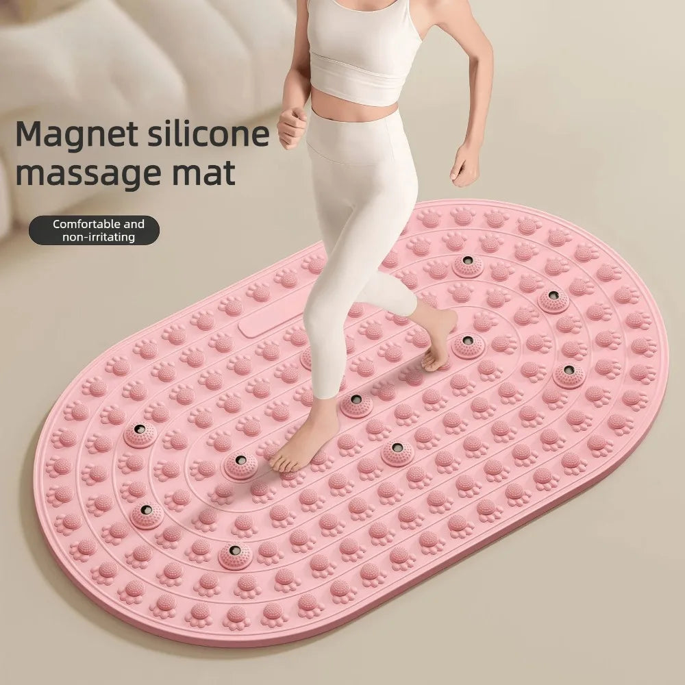 Magnetic Foot Massage Yoga Mat Acupressure Silicone Acupoint Reflexology Pad Foot Pain Relief Portable Massage Foot Care Tools