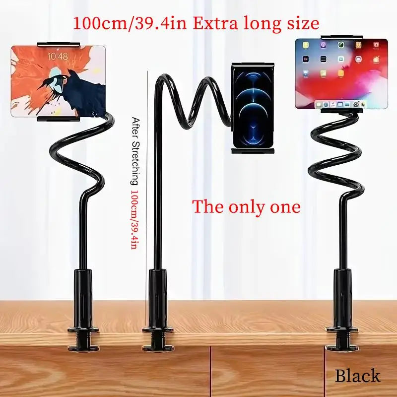 Bedside Table Tablet Stand Adjustable Long Arm Clamp Tablet Lazy Stand Suitable for IPad, Samsung Universal 4-11 Inch