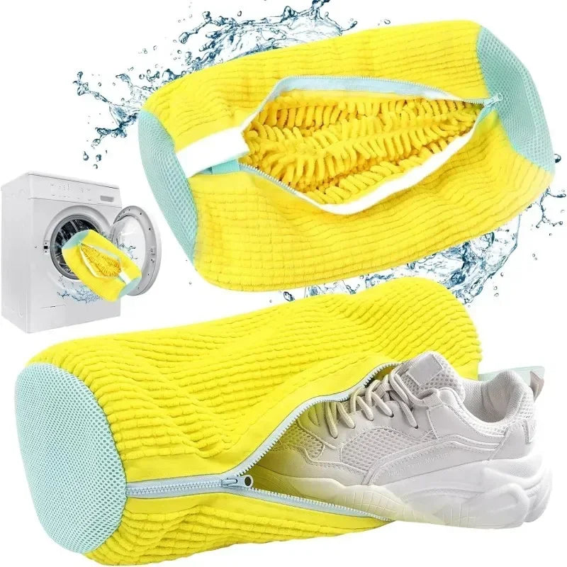 Washable Shoe Washing & Drying Bag with Soft Fiber - Durable Polyester Laundry Protector for Shoes laundry organizer