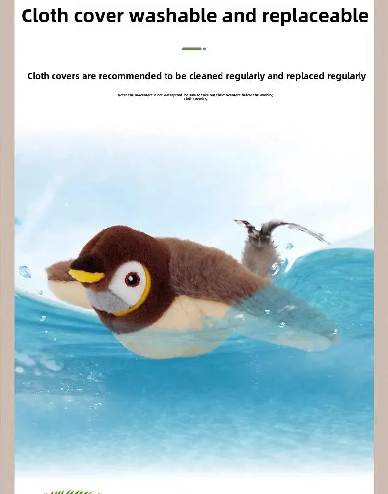 Interactive Cat Toys Rechargeable Slap Birds (can't Fly) Catnip Plush Toys for Cats Pet Flapping Bird Cat Toy Accessories Home