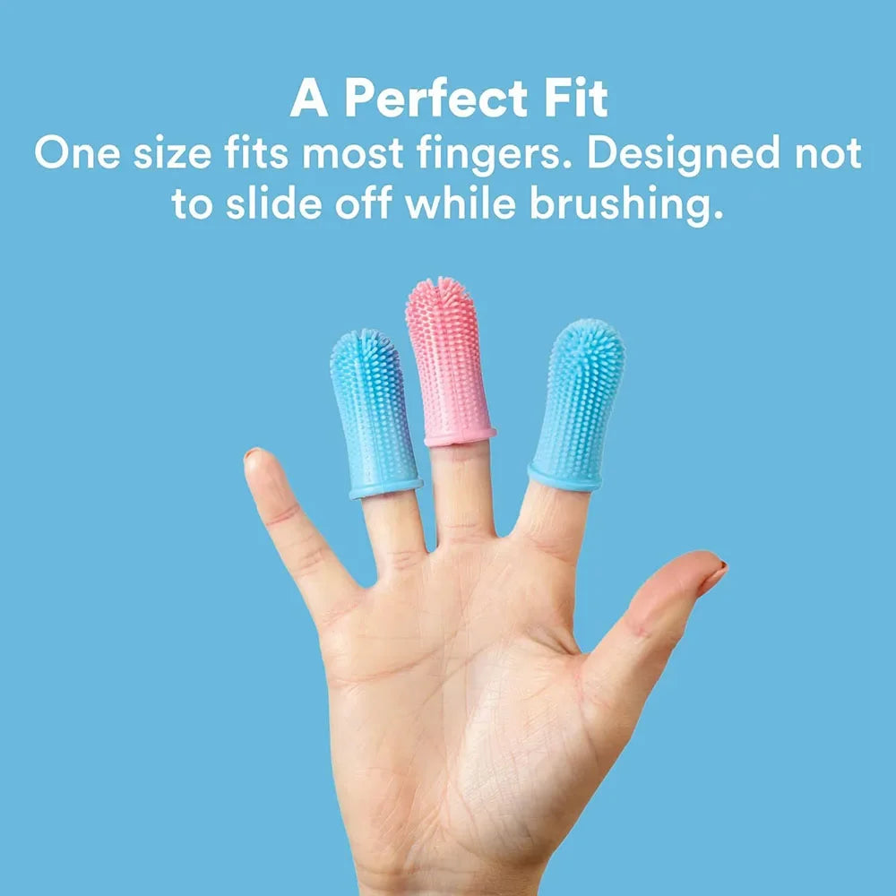 Cat Dog Super Soft Pet Finger Toothbrush Teeth Cleaning Bad Breath Care Nontoxic Silicone Toothbrush Tool Dog Cleaning Supplies