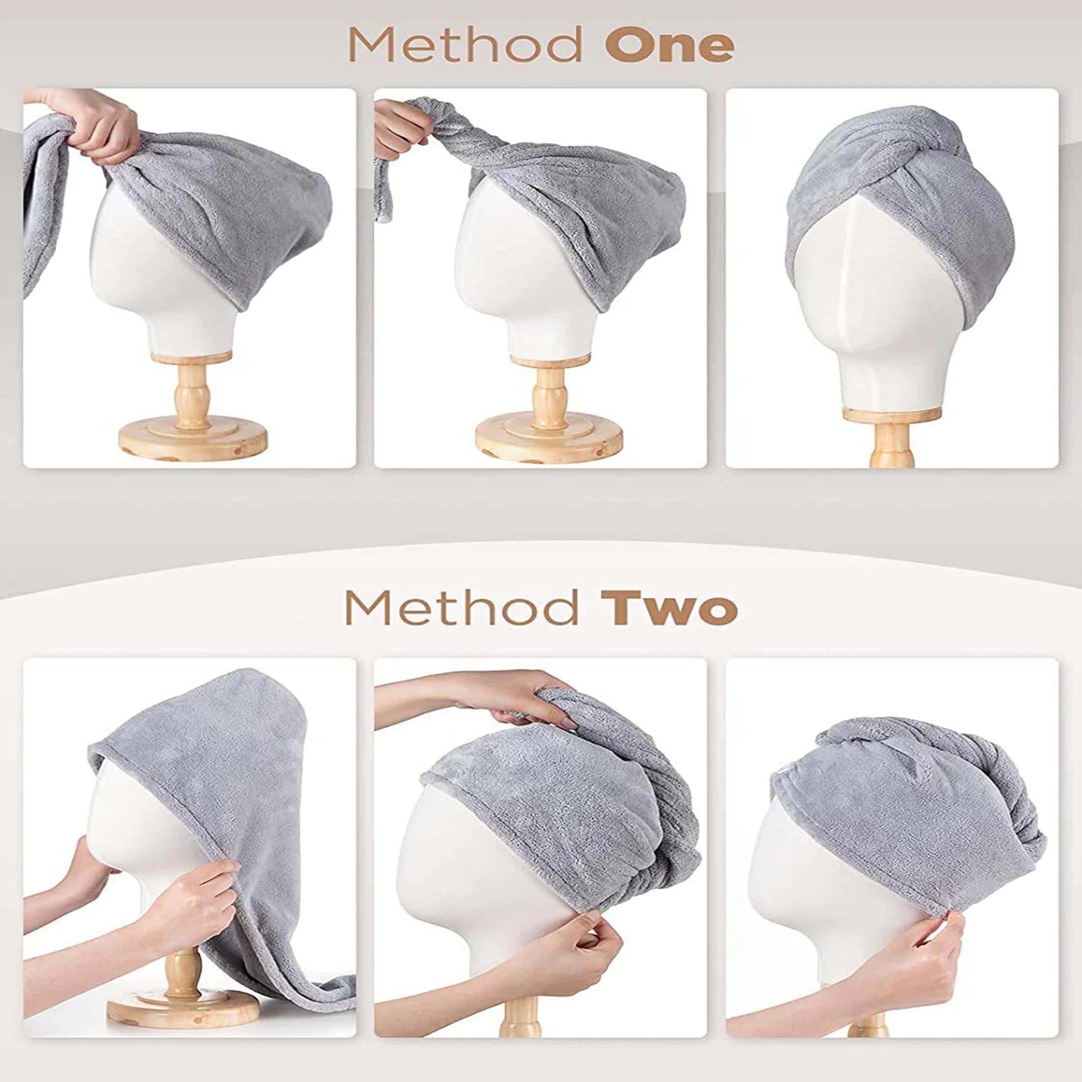 Dry Hair Cap Bath Cap with Water Absorption Fast Dry Hair Towel Being Soft without Falling Hair Super Strong Water Absorption