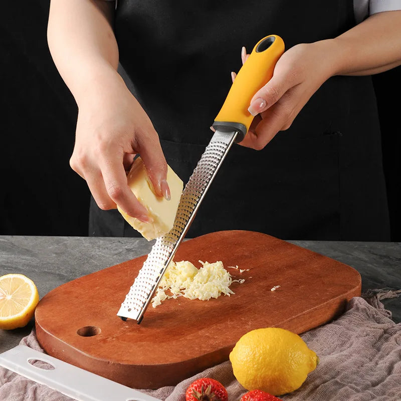 Citrus Lemon Zester & Cheese Grater-Parmesan Cheese, Lemon, Ginger, Garlic, Nutmeg, Chocolate, Vegetables, Fruits, kitchen tools