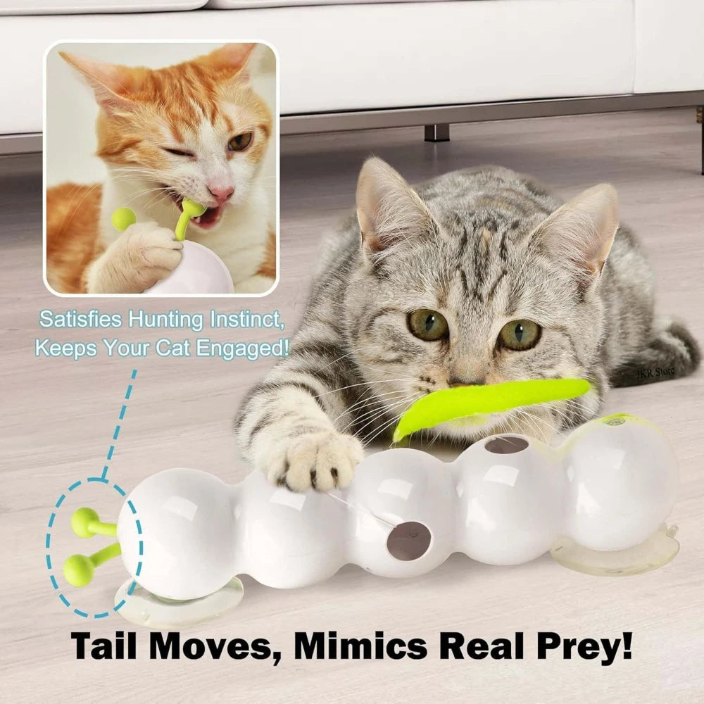 Creatives Durable Scratch Resistant Cat Teasing Stick Intelligent Sensing Interactive Cats Toy Usb Rechargeable Caterpillars Toy