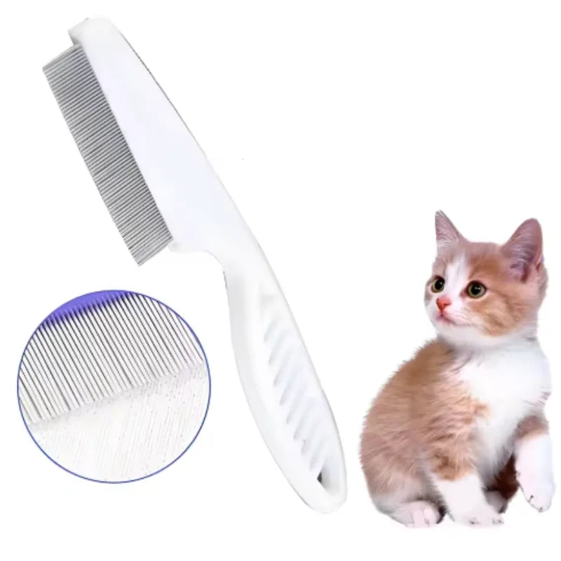 Pet Hair Shedding Comb Stainless Steel Flea Comb for Cat Dog Comfortable Pet Flea Hair Grooming Comb Dog Cat Fur Removal Brush