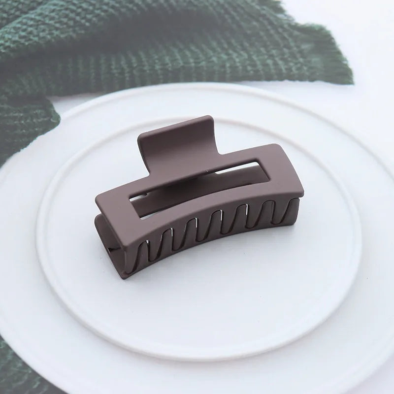 Women's Plastic Quadrate Hair Claws Hair Clips 8.5cm/3.35in Large Size Solid Barrette Crab Hair Clips Fashion Hair Accessories