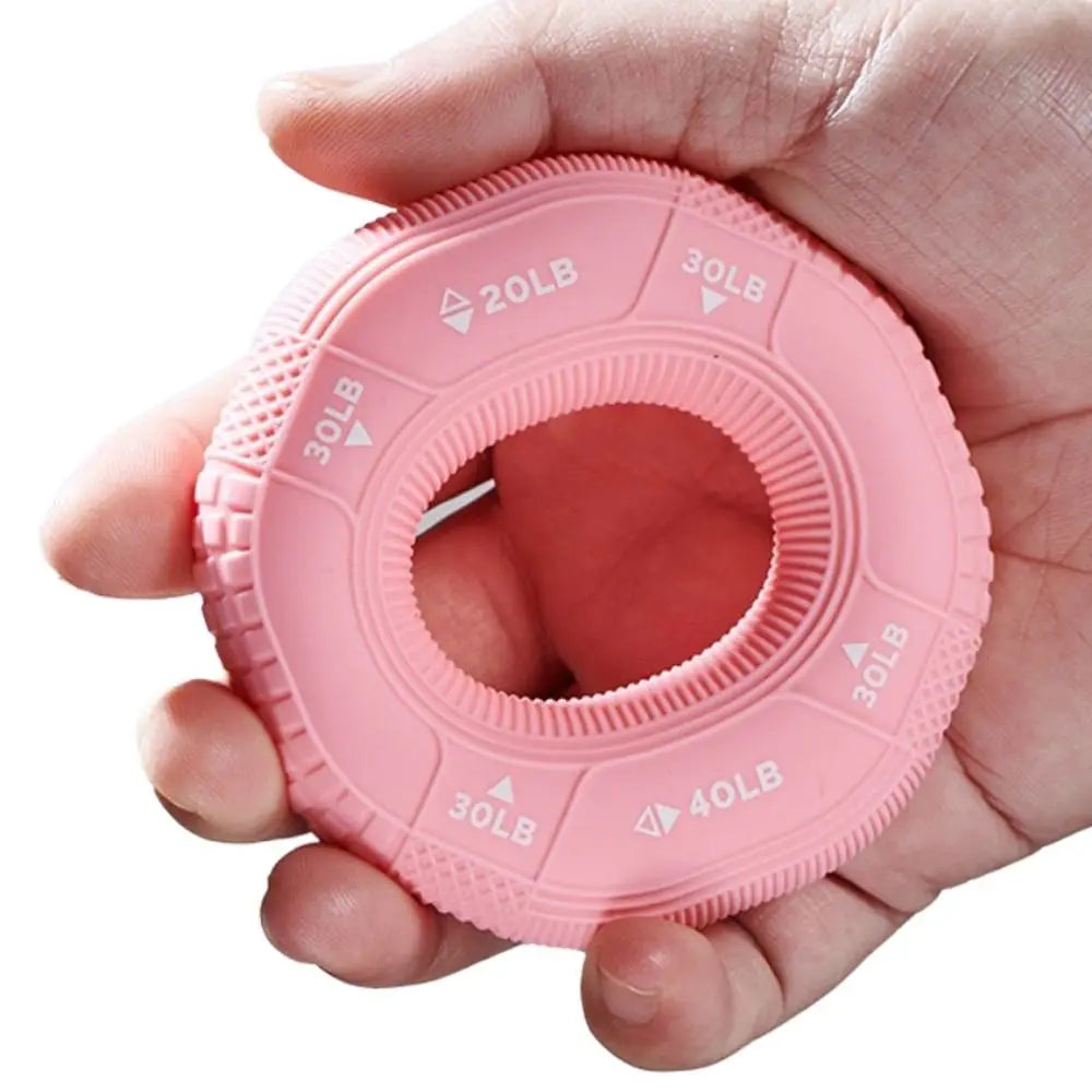 Silicone Adjustable 20-90LB Hand Grip Arm Strength Exercise Gripping Ring Fitness Gym Finger Forearm Trainer Carpal Expander