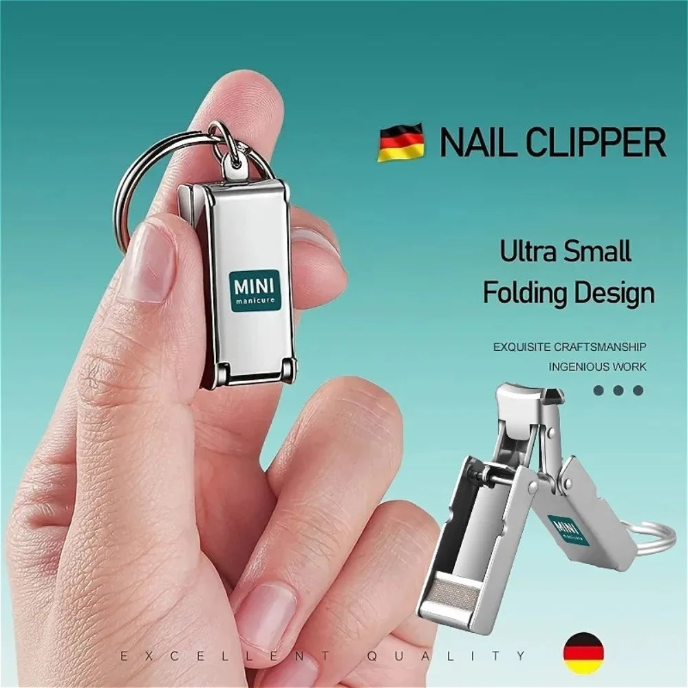 Nail Clippers Collapsible Portable Travel Nail Cutter Fingernail Scissors Trimmer Stainless Steel Pedicure Manicure Tools