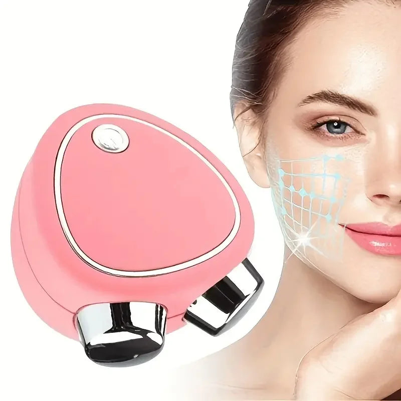 Mini Micro-Electric Facial Beauty Instrument Portable Dual-Head Massage Skin Care Thin Chin V Face Firming Face Massager