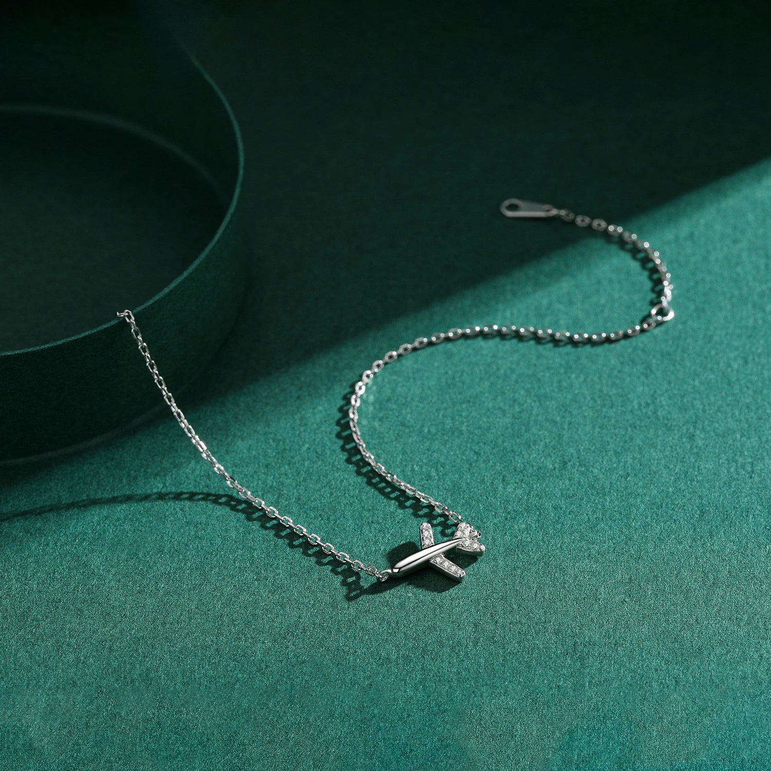 Modian Fashion Clear CZ Aircraft Bracelet Solid 925 Sterling Silver Charm Chain Exquisite Bracelets For Women Girls Jewelry Gift