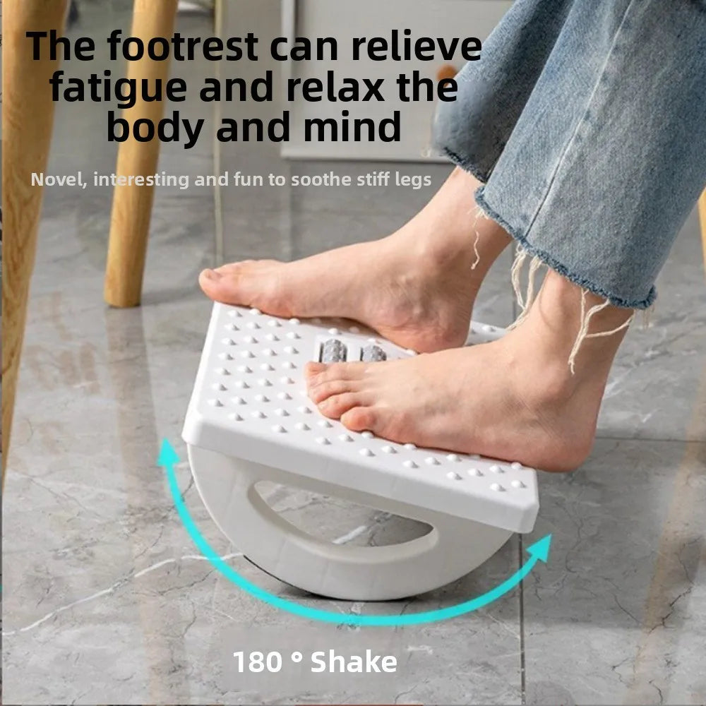 Portability with Massage Rollers Foot Rest 180 Degree Swing Ergonomic Foot Stool Under Desk Footrest for Home Office Work