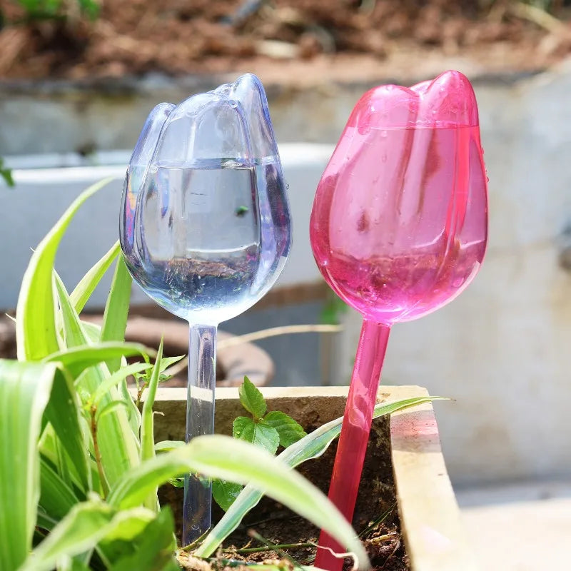 8/1x Tulip-Shaped Watering Globes Effortless Self-Watering Solution for Garden Indoor Outdoor Plants Irrigation of Potted Plants