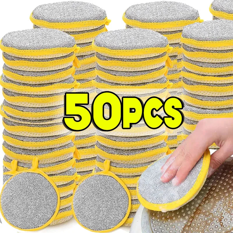 Double Side Dish Wash Sponges Dishwashing Sponge Dish Washing Brush Pan Pot Household Cleaning Cloths Reusable Kitchen Tools