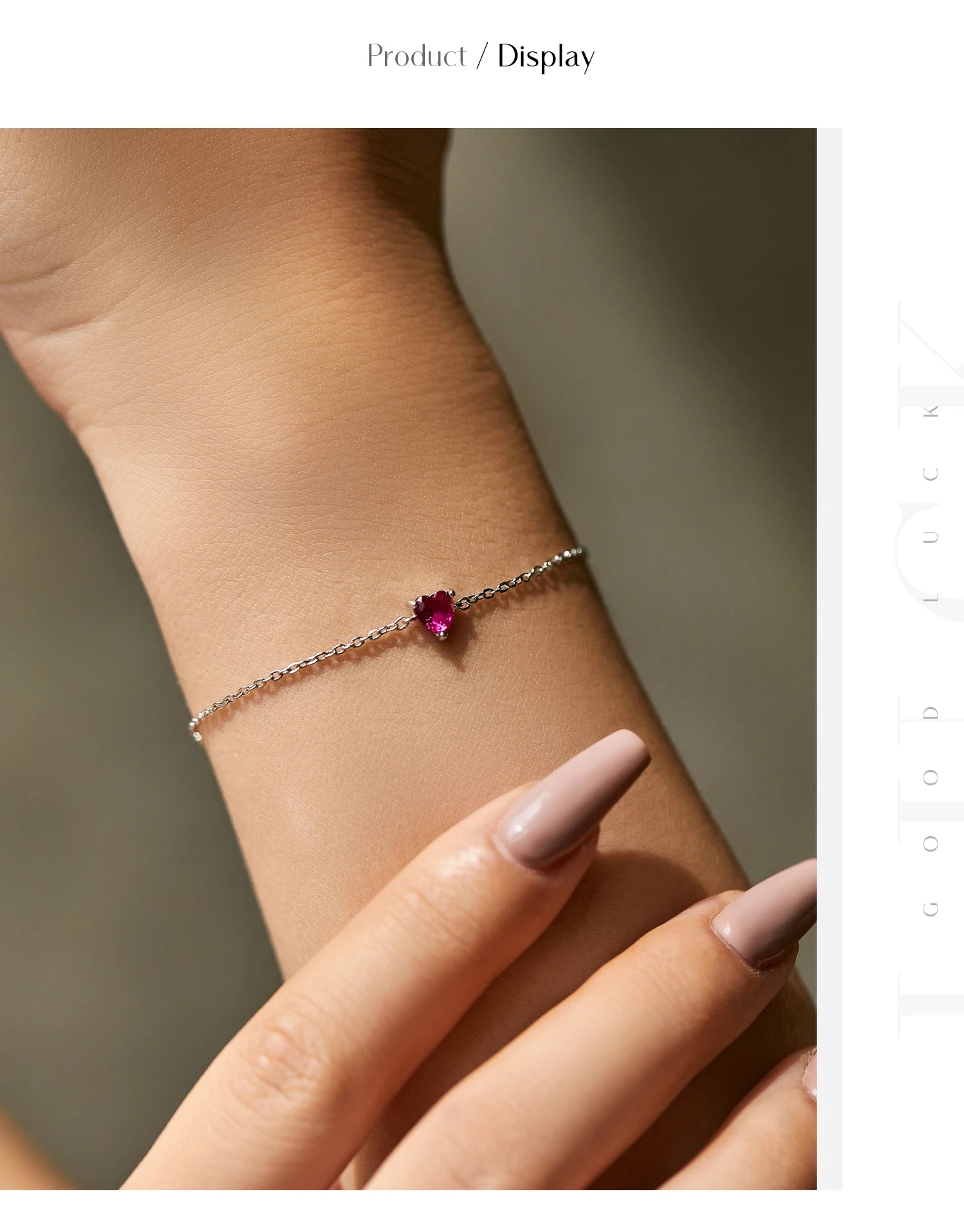 MODIAN 925 Sterling Silver Romantic Rose Red Zirconia Heart  Bracelet Elegant Simple Link Chain For Women Fine Jewelry Gifts