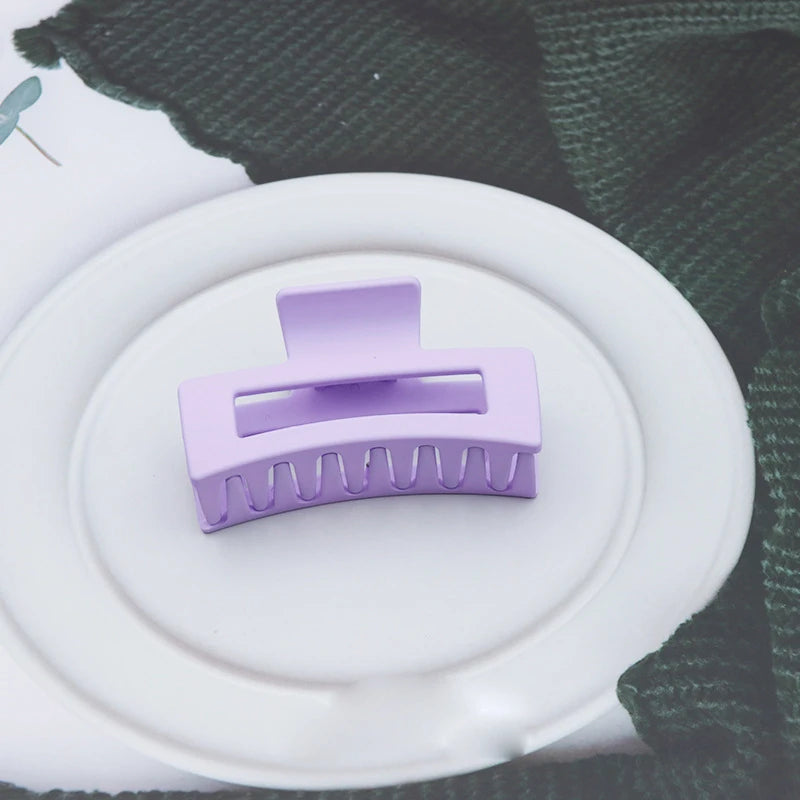 Women's Plastic Quadrate Hair Claws Hair Clips 8.5cm/3.35in Large Size Solid Barrette Crab Hair Clips Fashion Hair Accessories