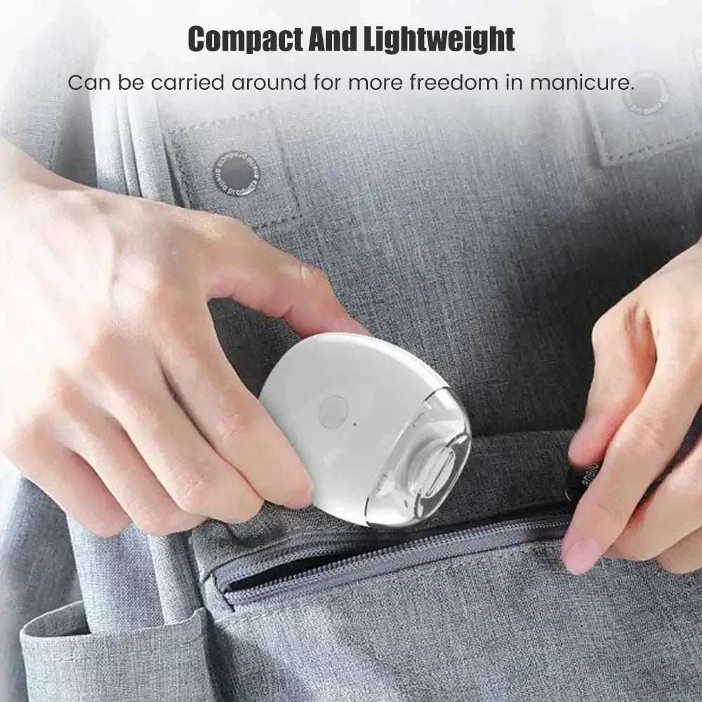 2 IN 1 Electric Nail Clipper Cutter with LED Light Automatic Nail Grinder Trimmer for Adult And Baby Mini Manicure Tools Nail Care