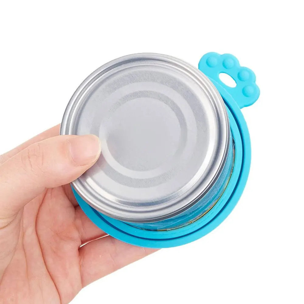 Silicone World Silicone Canned Lid 3 In 1 Reusable Food Storage Keep Fresh Cover Cans Cap Pet Can Box Cover Silicone Can Lid