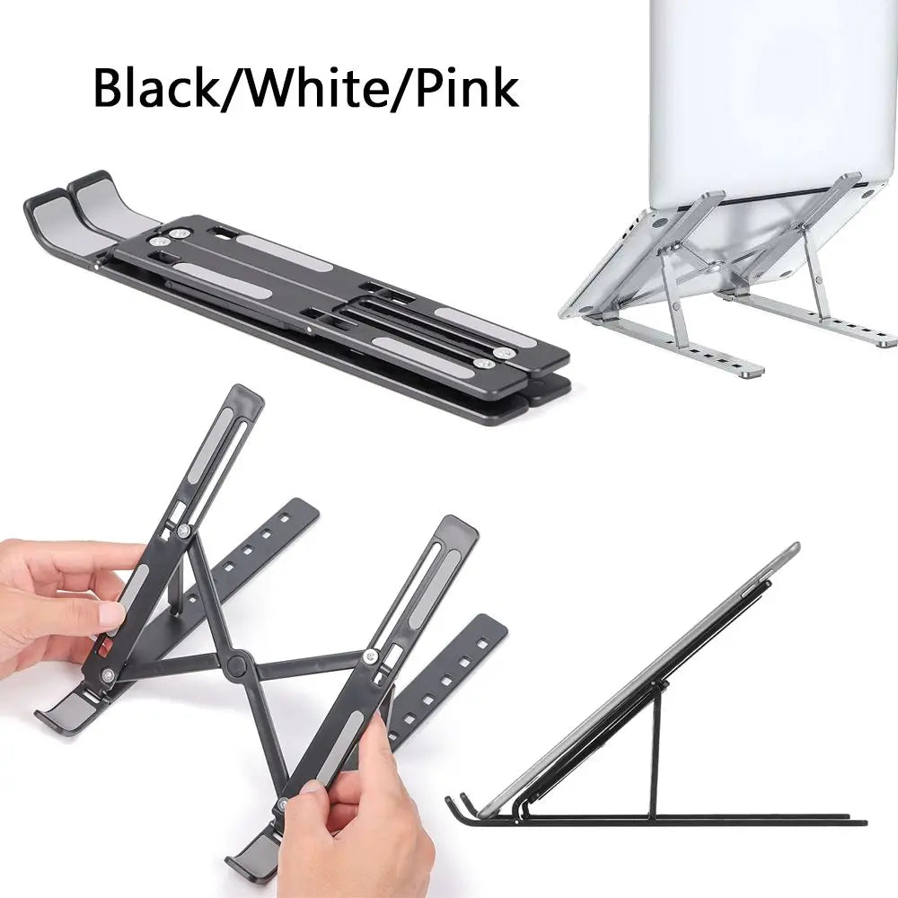 Adjustable Laptop Stand Folding Portable Desktop Holder Office Supplies Support For Notebook Computer Macbook Pro Air iPad
