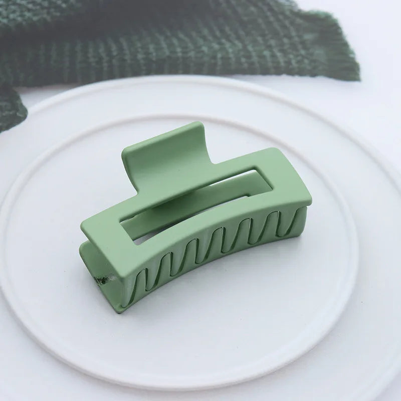 Women's Plastic Quadrate Hair Claws Hair Clips 8.5cm/3.35in Large Size Solid Barrette Crab Hair Clips Fashion Hair Accessories