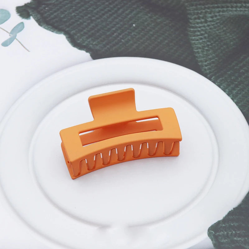 Women's Plastic Quadrate Hair Claws Hair Clips 8.5cm/3.35in Large Size Solid Barrette Crab Hair Clips Fashion Hair Accessories