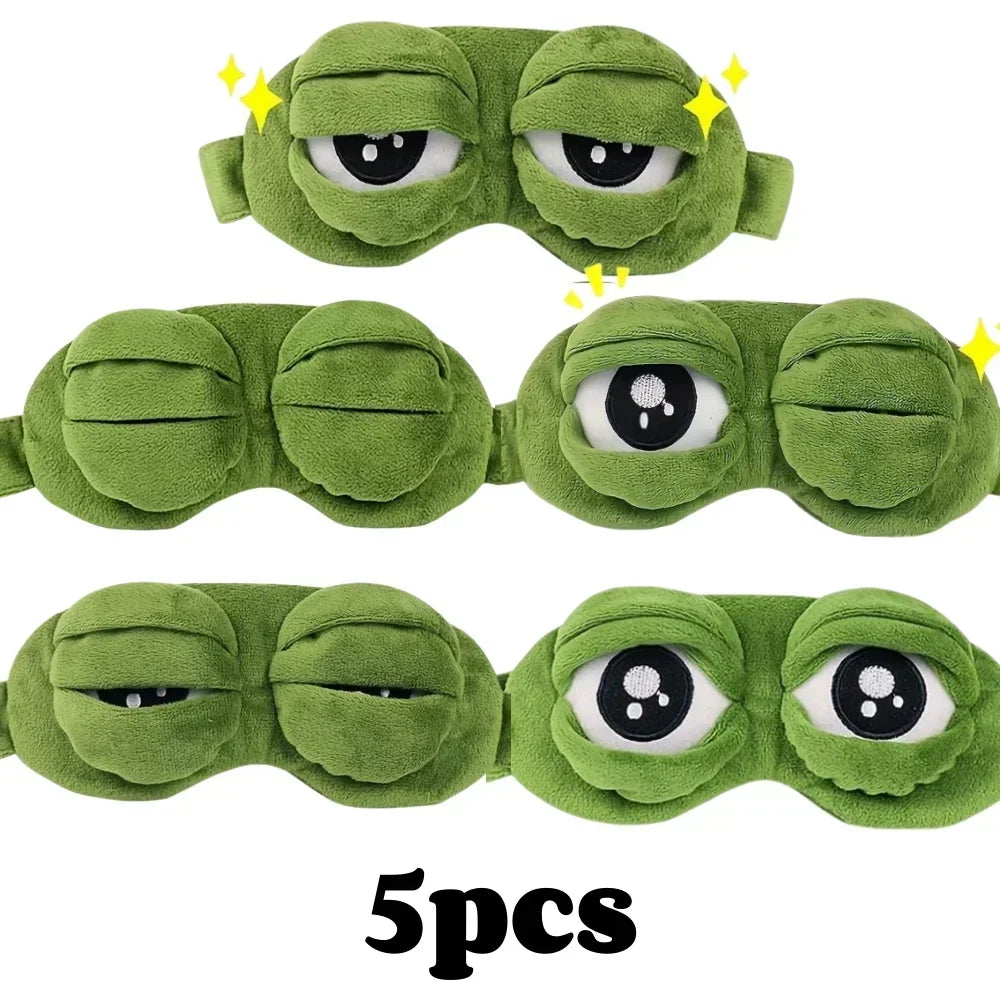 New 3D Frog Sleep Mask Natural Sleeping Eyeshade Cover Shade Eye Patch Women Men Soft Portable Blindfold Travel Eyepatch