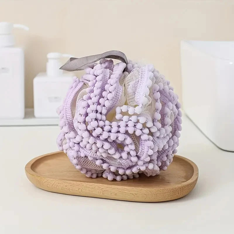 Bath Ball Loofah Sponge Pouf Puff Mesh Shower Soft Quick-Dry Exfoliating Foaming Deep Clean Body Scrubber Bathing Accessories