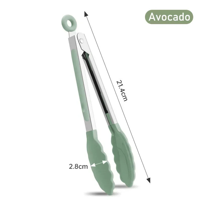 Food Tongs Creative Non-slip BBQ Grilling Tongs Salad Bread Cooking Clip Clamp Serving Utensils Tongs Kitchen Accessories