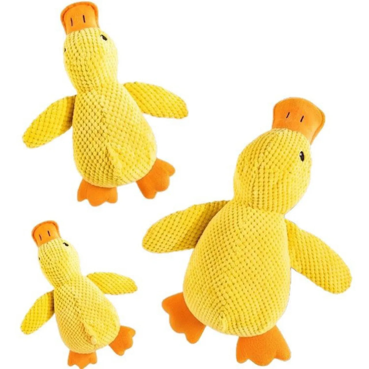 Resistant Grinding Dog Toy Interactive Entertainment Pet Plush Toy Durable Bite Proof Chew Stress Relief Squeaky Duck Design