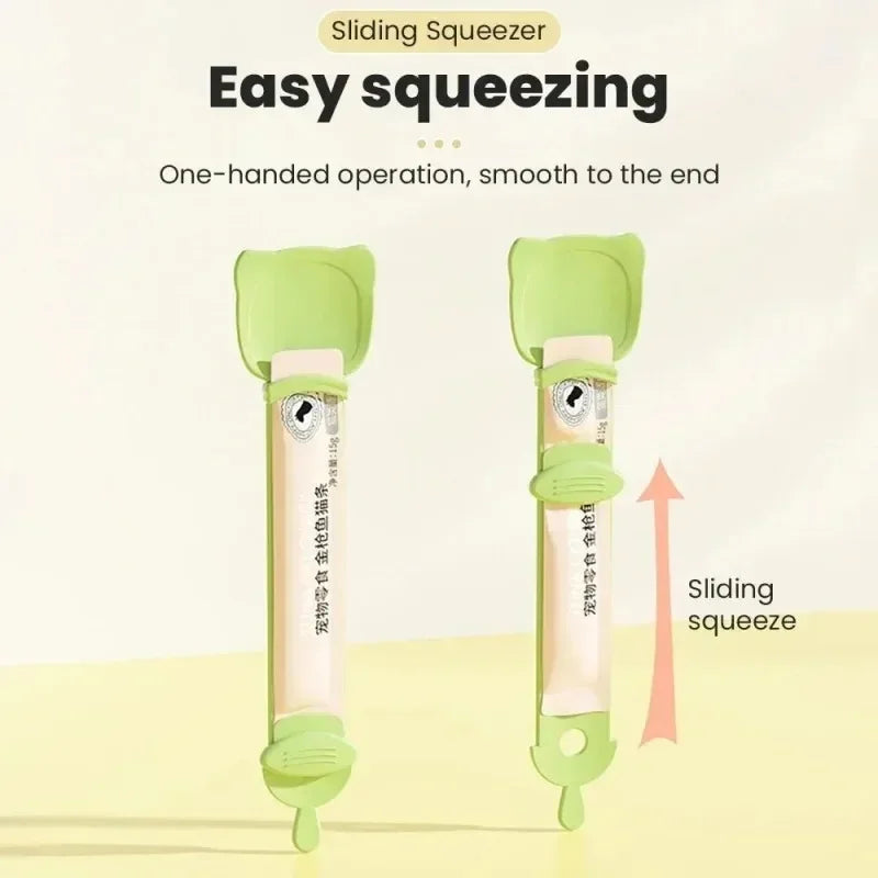 Cat Strip Feeder Spoon Long Handle Lickable Wet Food Feeder for Cats Pet Meat Mud Food Squeeze Dispense Spoon Pet Supplies