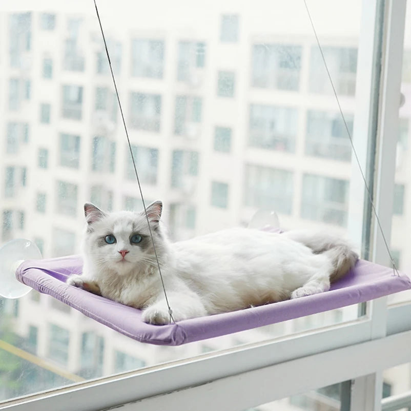 New Pet Cat Hammock Hanging Cat Bed Bearing Comfortable Cat Sunny Window Seat Mount Kitten Climbing Frame Pet Accessories