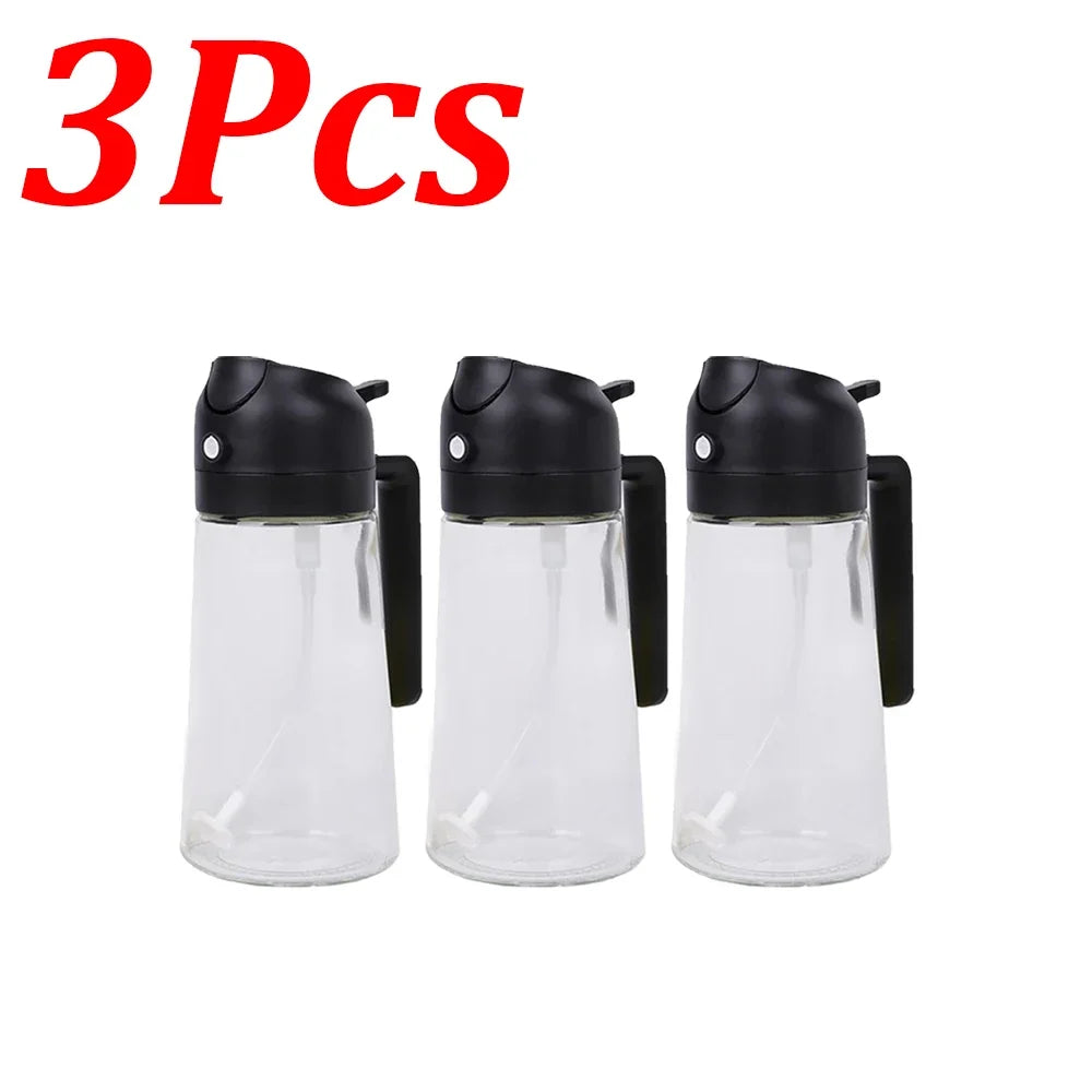 1-4Pcs 2in1 500ml Plastic Spray Oil Sprayer Cooking Oil Sprayer BBQ Picnic Kitchen Tools BBQ Cooking Oil Dispenser