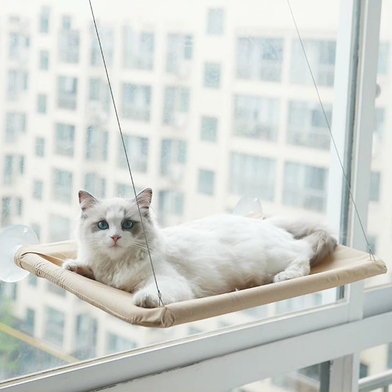 New Pet Cat Hammock Hanging Cat Bed Bearing Comfortable Cat Sunny Window Seat Mount Kitten Climbing Frame Pet Accessories