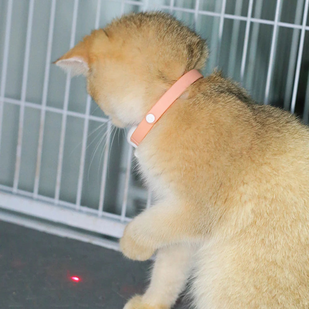 Smart Laser Cat-teasing Collar Laser Rechargeable Auto Infrared Interactive Pet Kitten Toys for Relieve Anxiety Pet Supplies