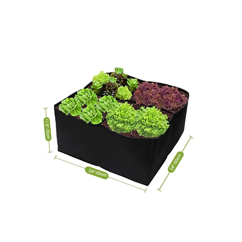 Garden Planting Bag Felt Multi-grid Planting Bag Vegetable Planting Pot Plant Flower Planting Flower Pot Plant Nutrition Bag